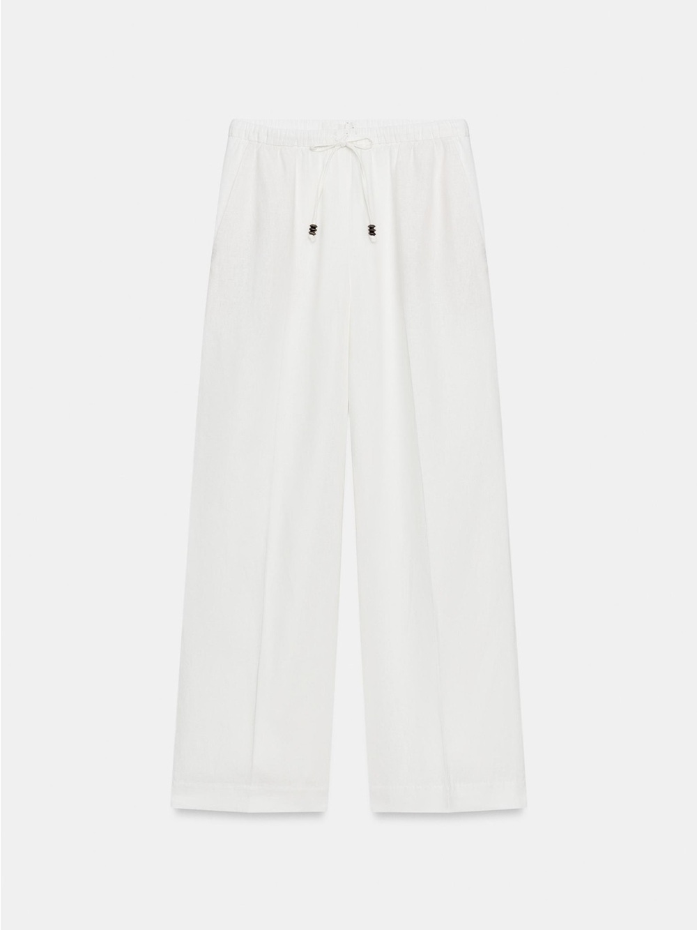 Zara White Linen Pants - small